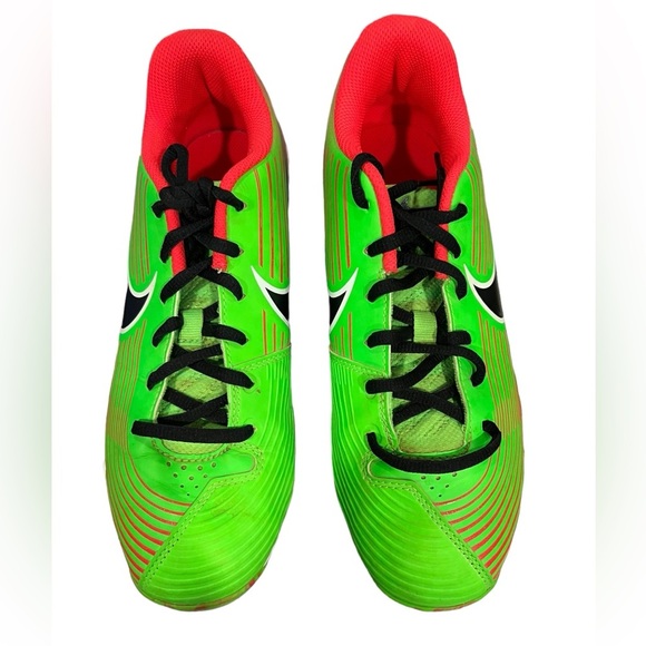 Nike Red Neon GreenFastFlex Softball Soccer Cleats Size 8 - Picture 1 of 8